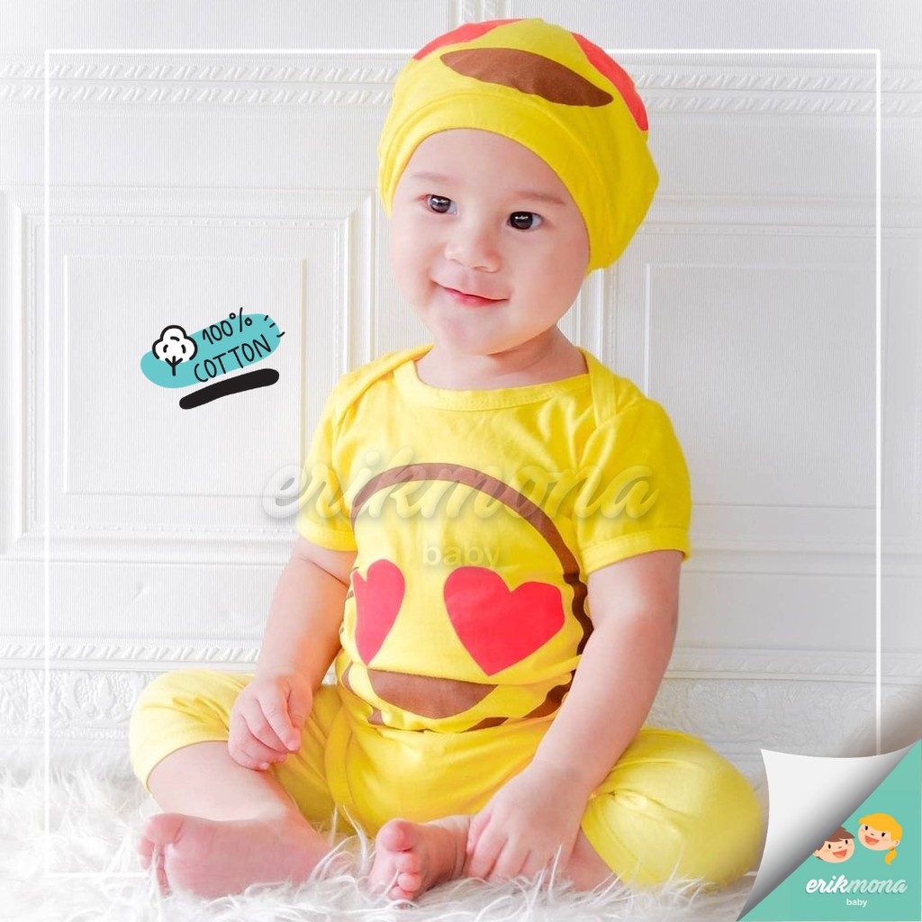 ❤️baju bayi jumper bayi ❤️karakter lucu emoji smile❤️