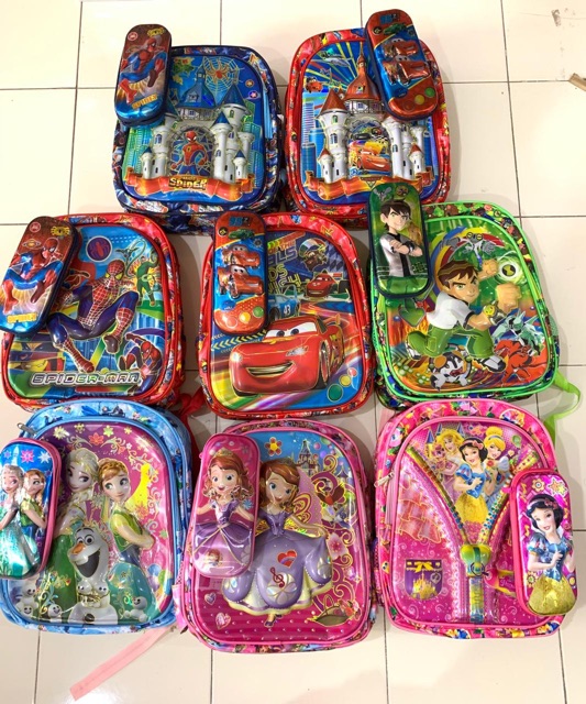 (LOLIPOP) Tas Ransel Anak 6D / Backpack / Tas Sekolah Anak / Tas punggung dengan Banyak Motif Unik dan lucu