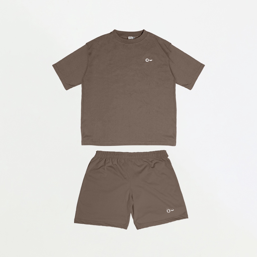 JOHNJILL - Kaos Oversize Short Sleeve &amp; Short Pants - Basic Set