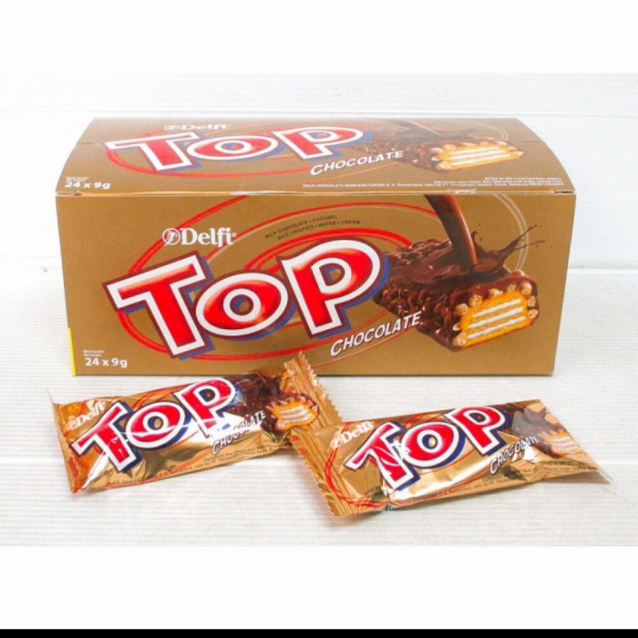 Wafer Top Chocolate Box Isi 24 Pcs | Biskuit Delfi @ 9 gram