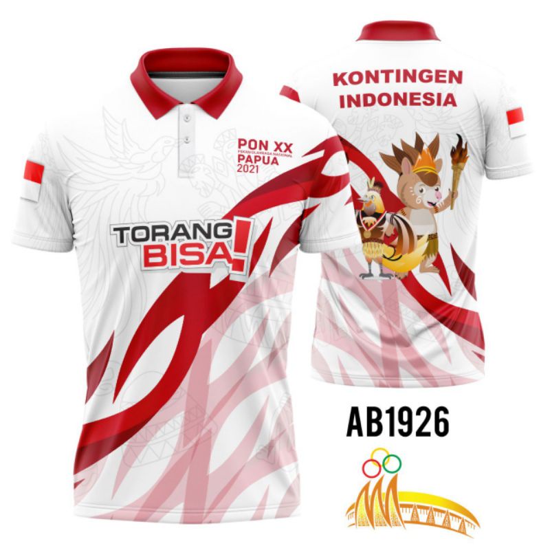 bisa cod dan Custom kaos baju Jersey PON Papua 2021 kerah benik limited edition Torang bisa