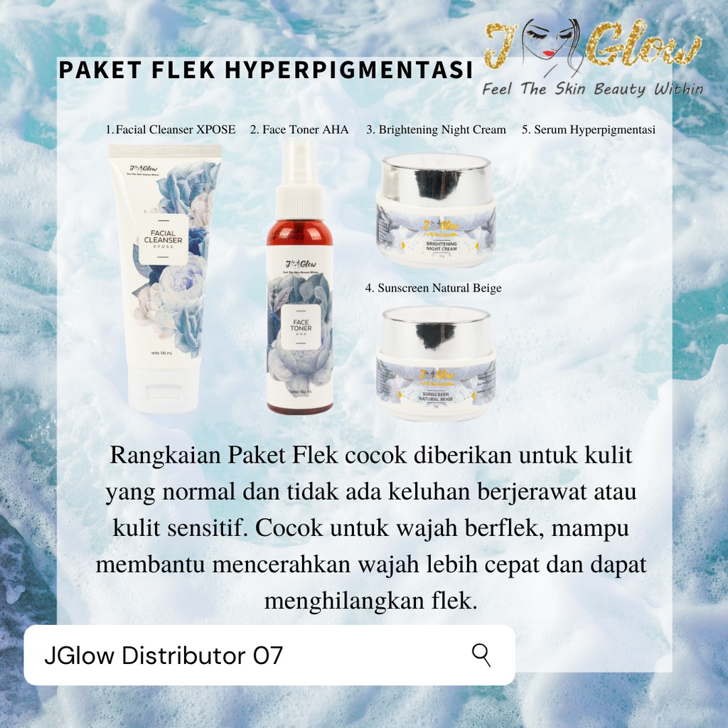 JGLOW Flek Melasma Hyperpigmentasi | Paket Perawatan Wajah Skincare BPOM-1