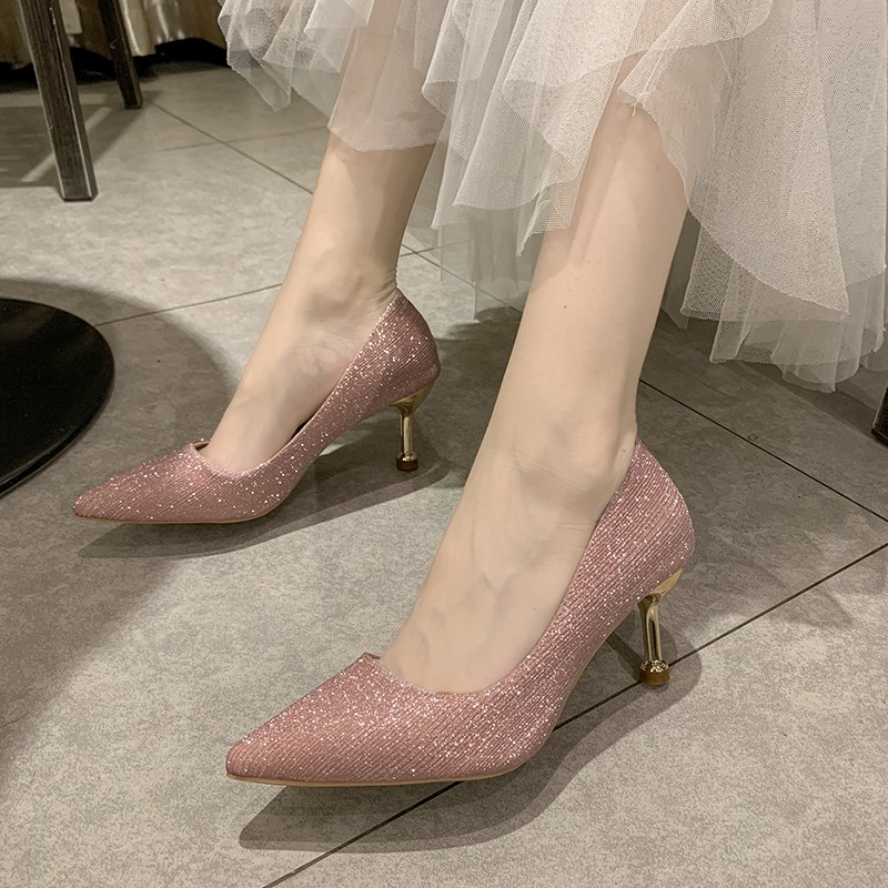 High Heels 2019 New Summer French Girls Sexy Stiletto Net Red