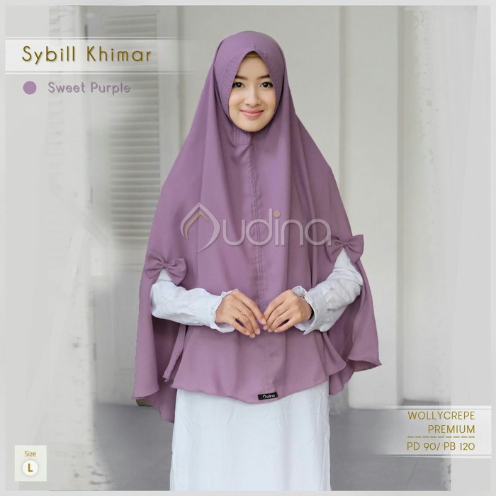 Jilbab Khimar, Jilbab Kimar Sybill khimar Audina hijab syari non pet antem, kerudung panjang Murah