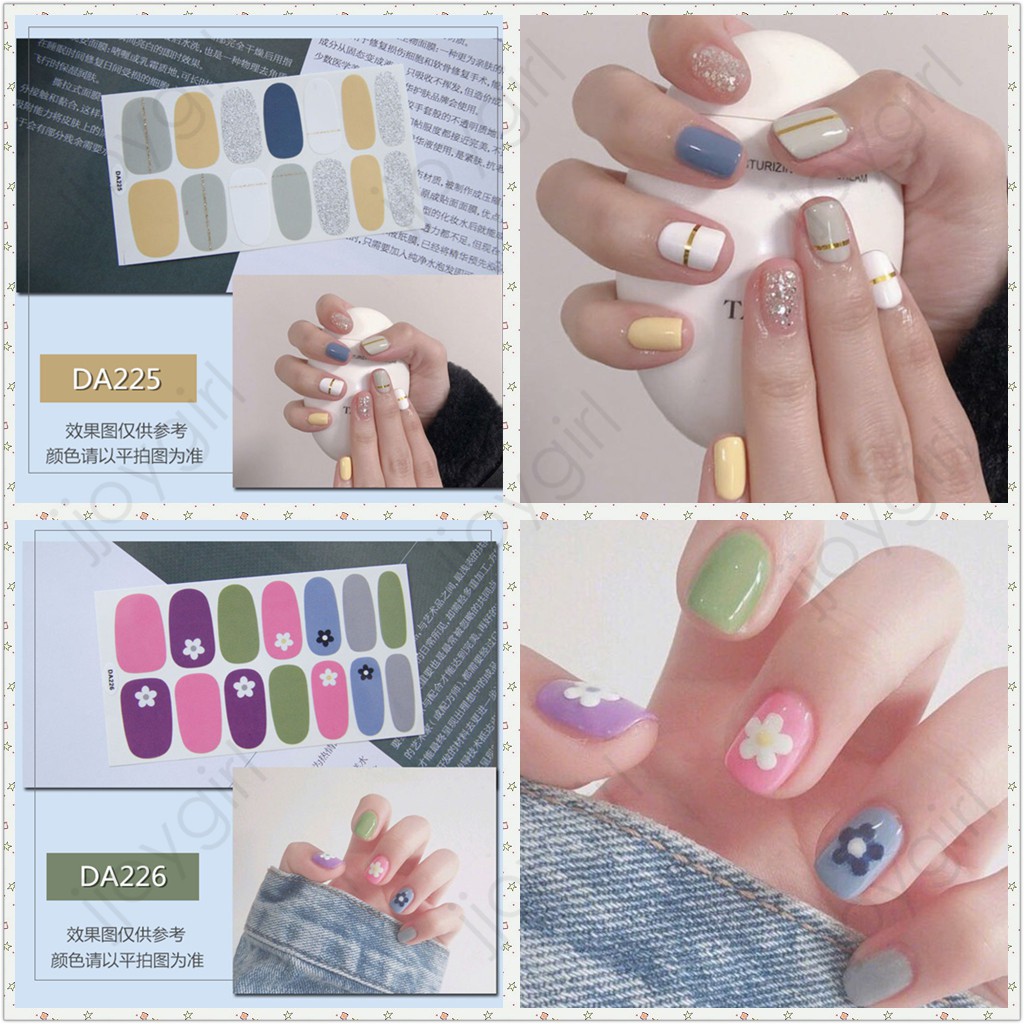 &lt;Jjoygirl&gt;DA Nail sticker motif / sticker kuku / stiker kuku / nail stiker glitter / stripes design