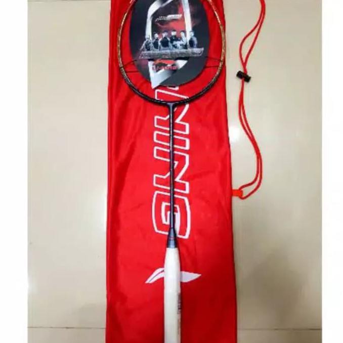 PR00M000 RAKET BADMINTON LINING 3D N90 IV NEW BLACK RED Murah