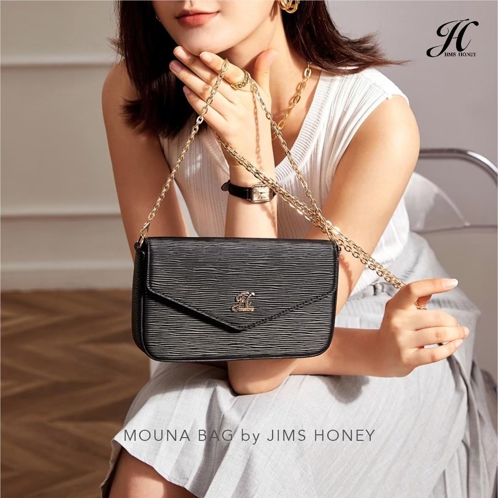 Jims Honey Mouna Bag Tas Selempang Wanita Korea Fashion Import Sling Bag Jimshoney