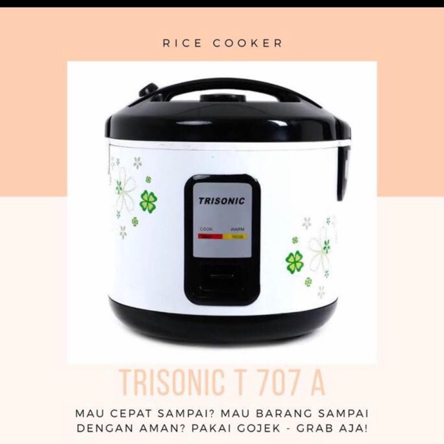 Megicom / rice cooker trisonic 1,8 liter T-707A