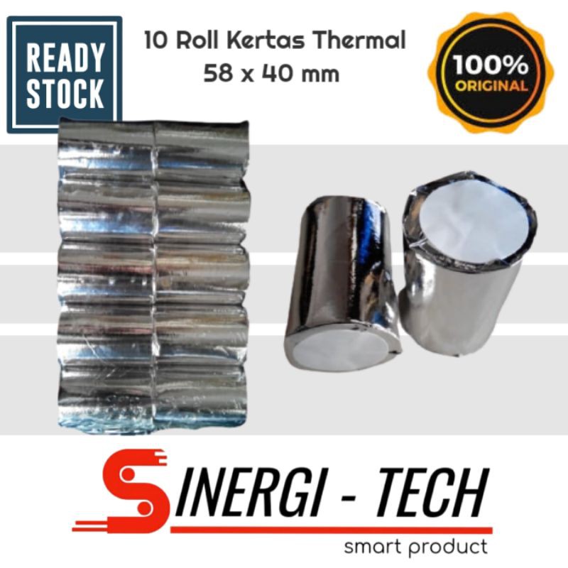 

KERTAS THERMAL STRUK 58 x 40 MM - PAKET 10 ROLL (Kertas Printer Kasir)