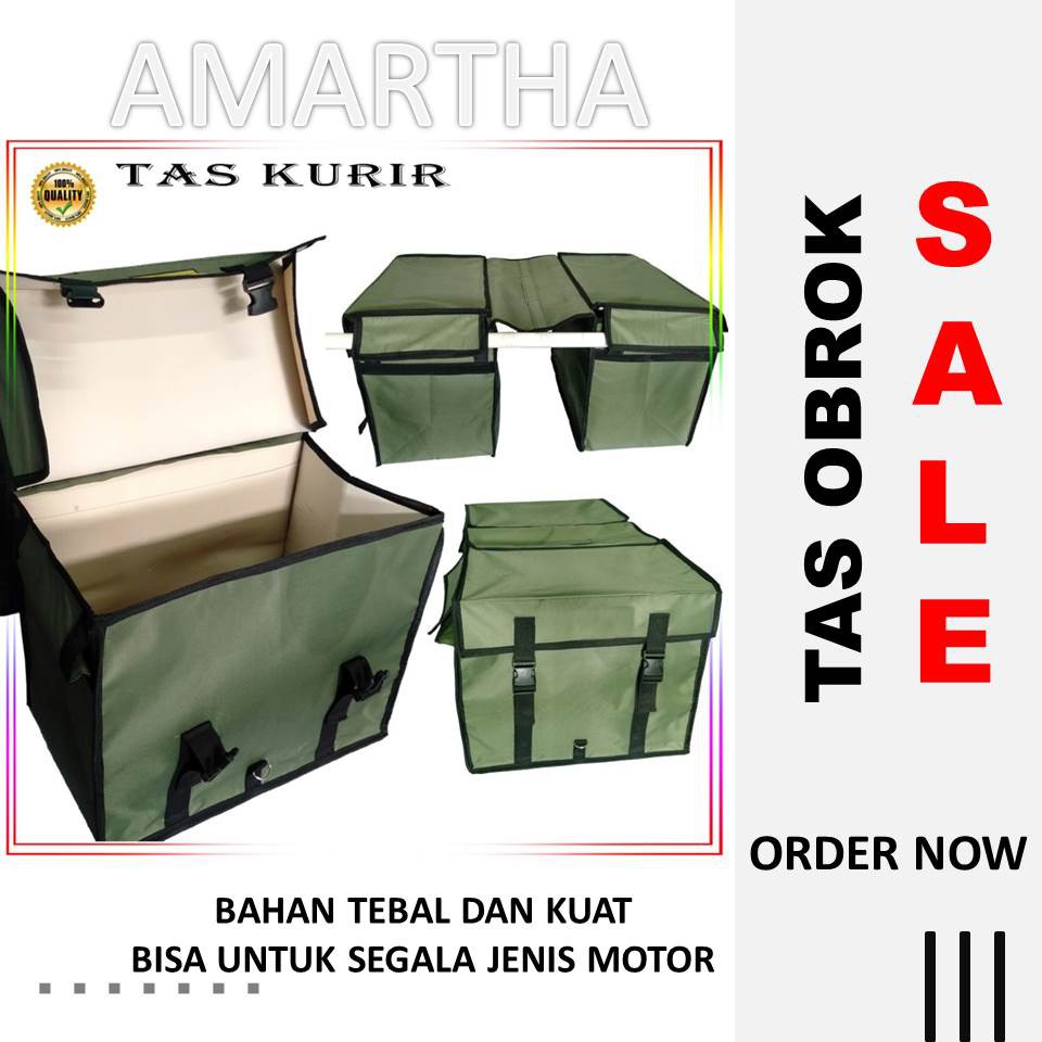 TAS KURIR MOTOR TAS OBROK TEBAL BAHAN KUAT TAHAN AIR