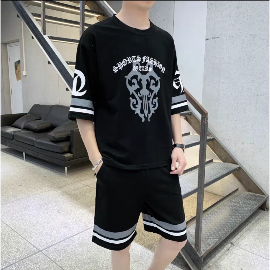 BAJU SETELAN PRIA GYM BAJU LENGAN PENDEK KAUS KAOS PRIA KAOS COWOK KAOS COWO CWOK KEREN TERBARU T4