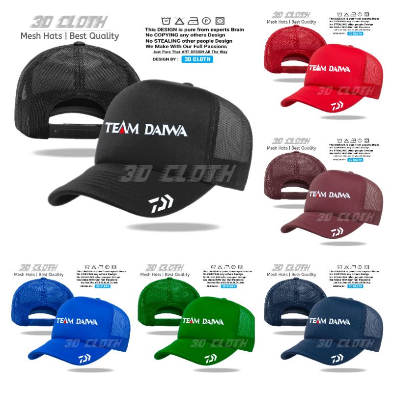 Topi Team Daiwa Trucker Jaring - Topi Mancing Daiwa