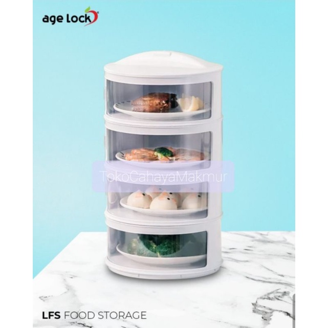 Age Lock Food Storage LFS 04 - Rak Tudung Saji 4 Tingkat / Rak Makanan