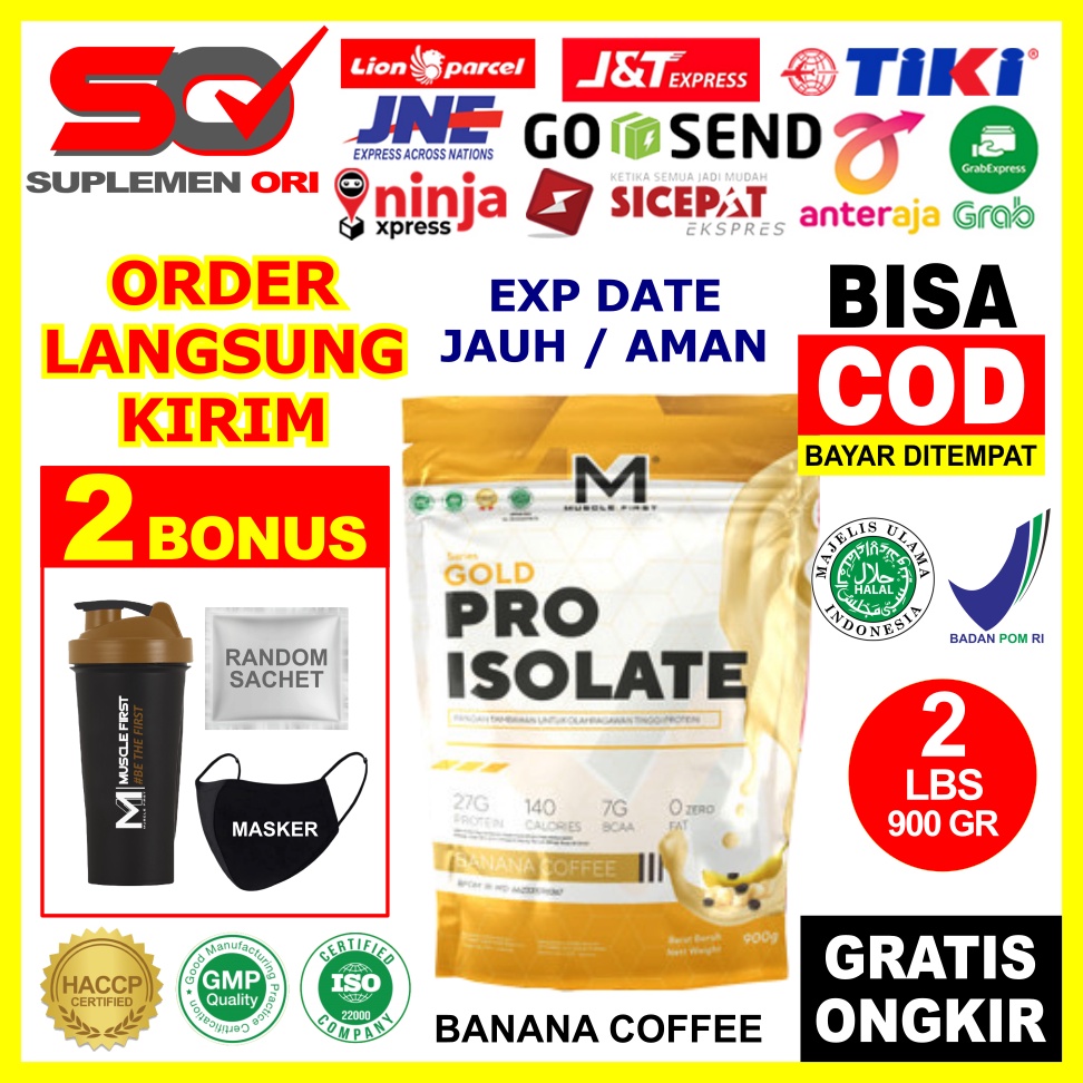 MuscleFirst GOLD PRO ISOLATE 2 Lbs 900 Gram ASLI ORI HALAL BPOM MuscleFirst M1 GOLD PRO ISOLATE 2Lbs
