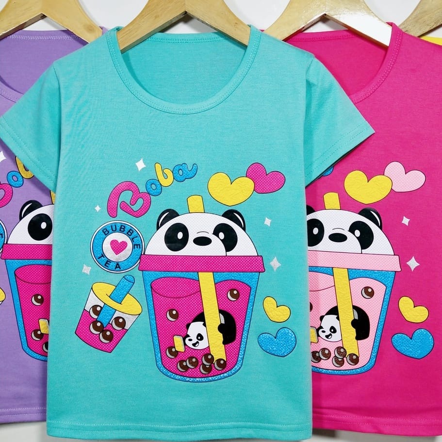 BAJU BOBA PEREMPUAN / KAOS BOBA CEWE / BAJU MURAH KEKINIAN  / KAOS ANAK TERMURAH USIA 1-2-3-4-5-6-7-8-9-10-11-12-13 TAHUN