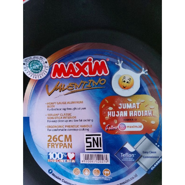 TEFLON WAJAN TEFLON ANTI LENGKET TEFLON MAXIM 26 CM PENGGORENGAN SERBAGUNA