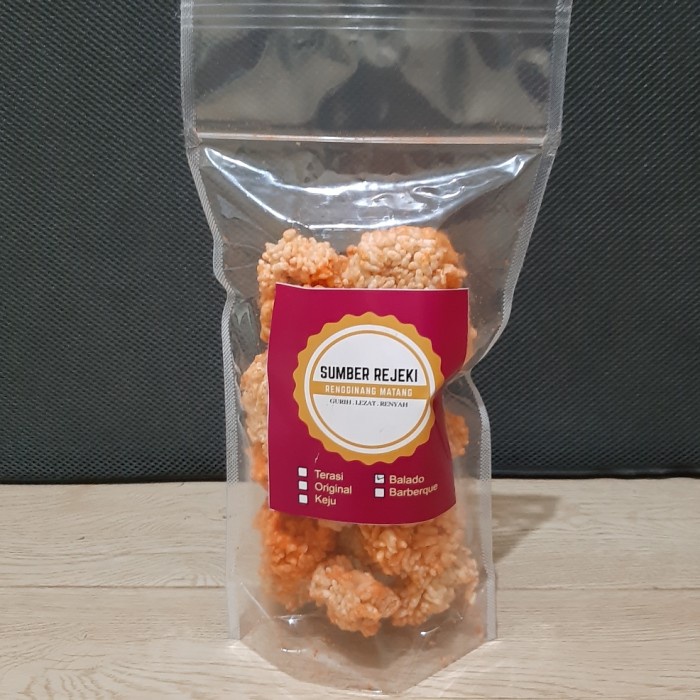 

54ekh Rengginang Matang Sumber Rejeki Keju Balado Terasi Original Enak Gurih - Terasi 60J