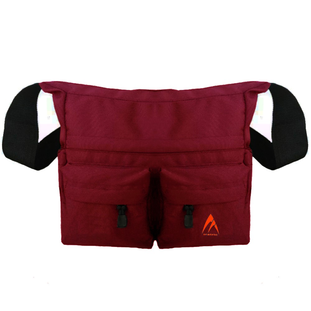 SHOPEE 7.7 BOMBASTIS SALE!! Tas Selempang Pria Wanita GM9009 Tas Gaul Selempang Notebook 10 Inchi Nilon - Red