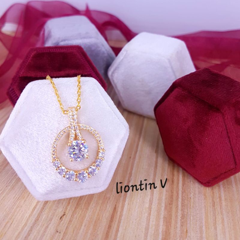 Kalung mewah cubic zirconia premium
