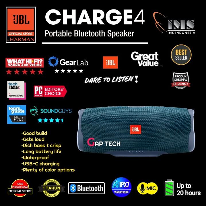 Jbl Charge 4 / Charge4 Portable Waterproof Bluetooth Speaker Original