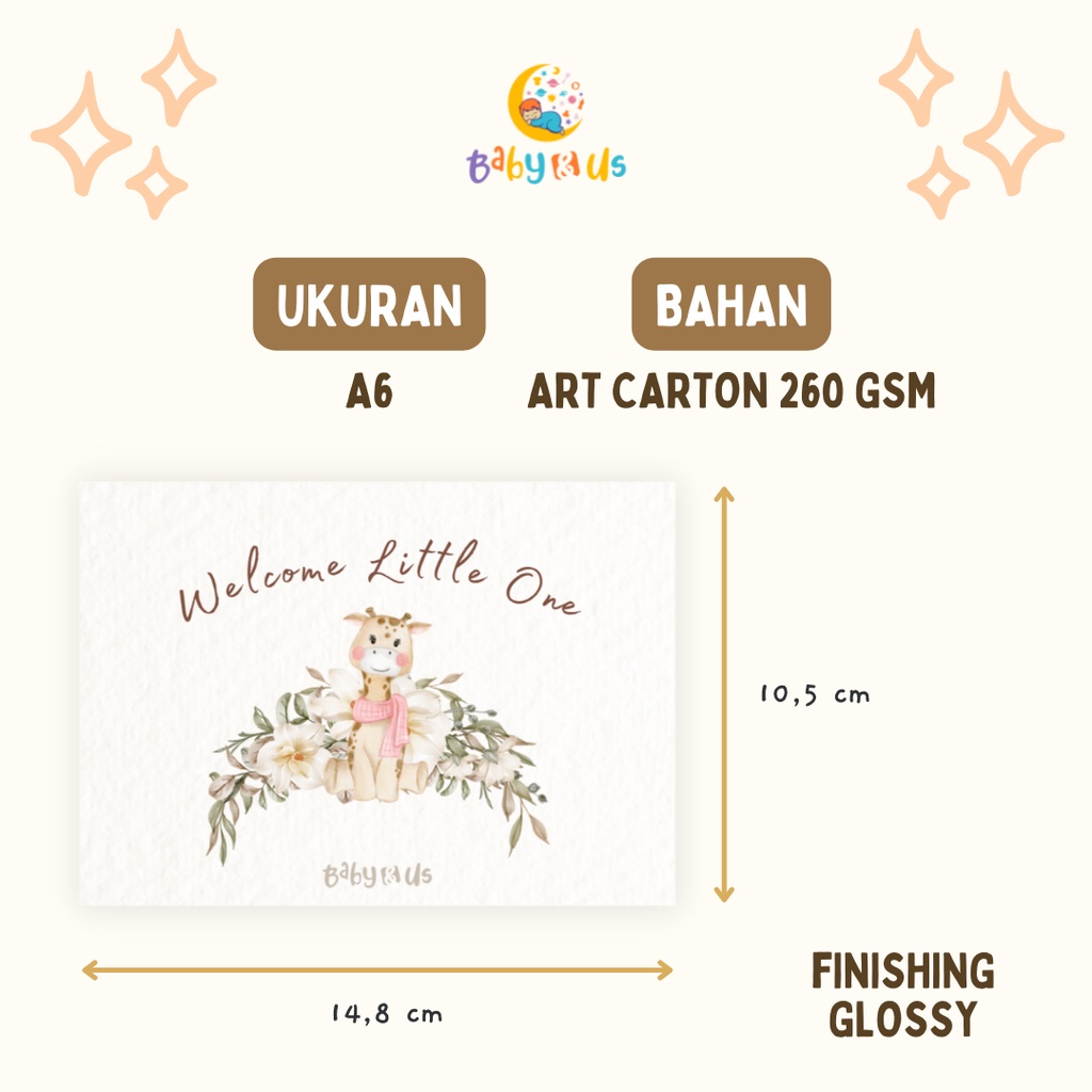 Baby &amp; Us - Kartu Ucapan / Greetings Card Kado Lahiran Bayi Newborn Baby Aesthetic