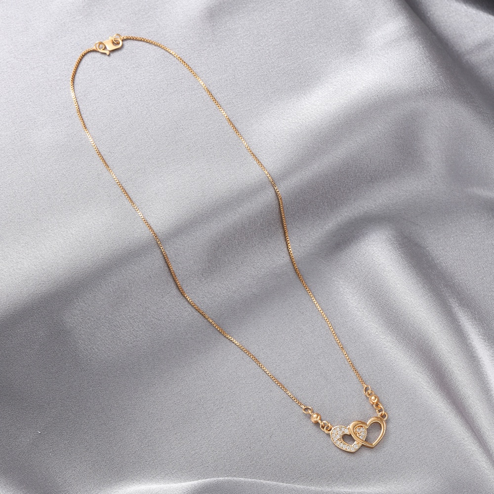 ✨❤️✅COD Kalung Wanita Titanium Anti Karat Fashion Rose Gold Aksesoris Kalung Choker Korea Murah D013