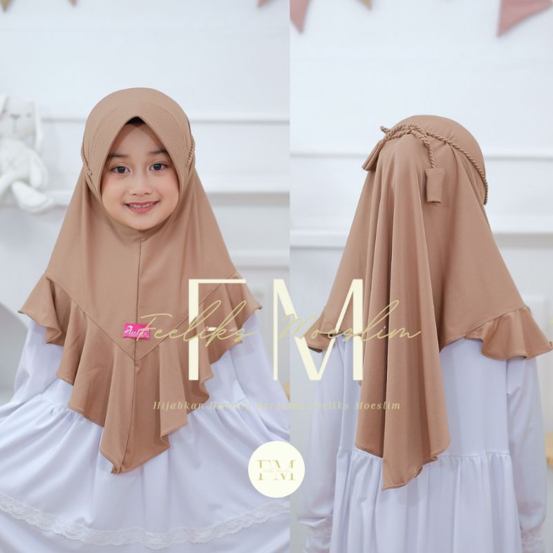 Hijab Anak TK Pet Ropel Marlina Tali Kepang 4-8 Tahun ORIGINAL VIQAST