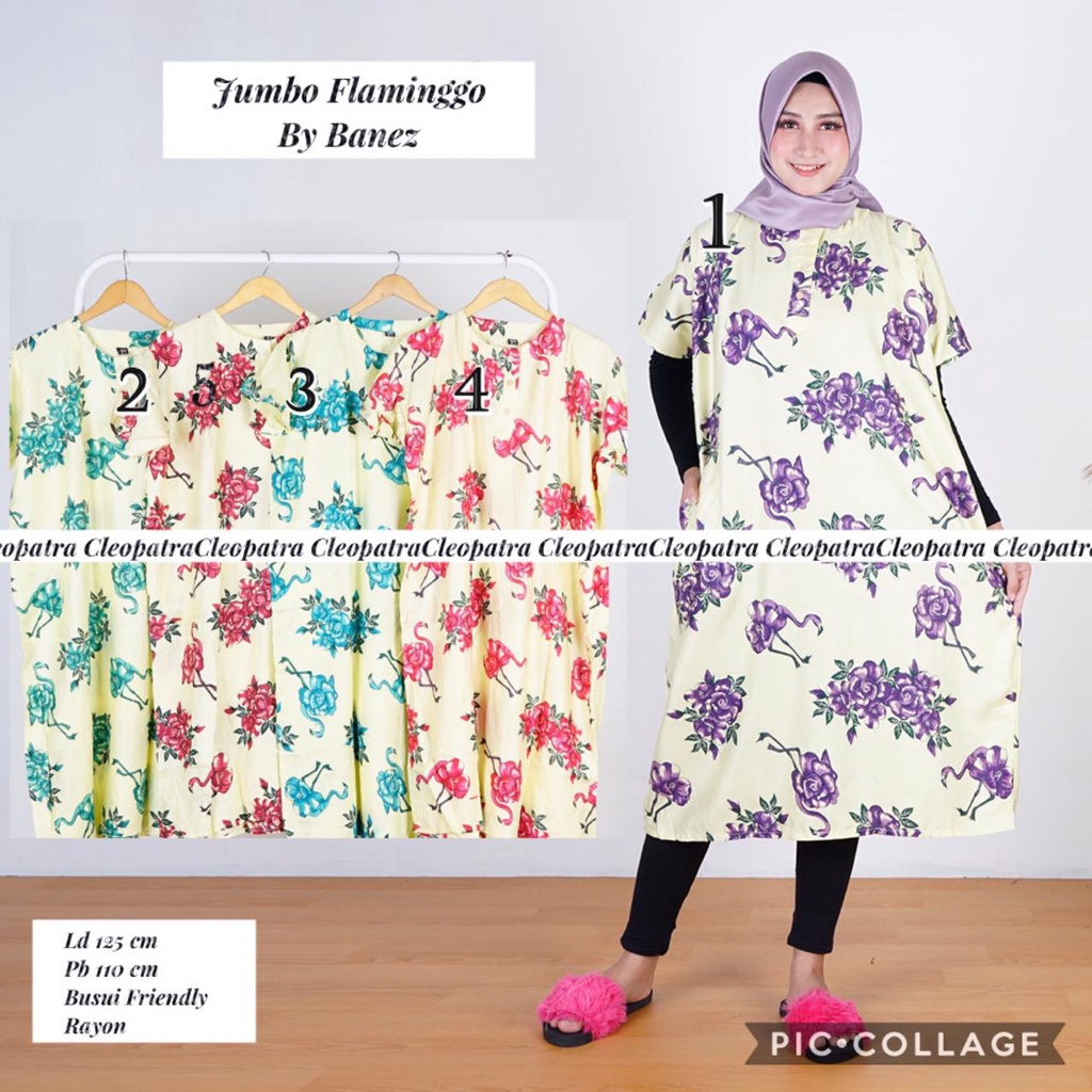 Daster Jumbo Flaminggo By Banez