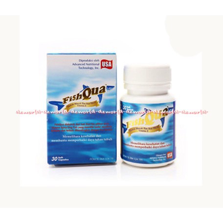 Fishqua Ekstrak Minyak Hati Ikan Hiu Vitamin E 30 Kapsul kesehatan &amp; daya tahan tubuh Fish Qua