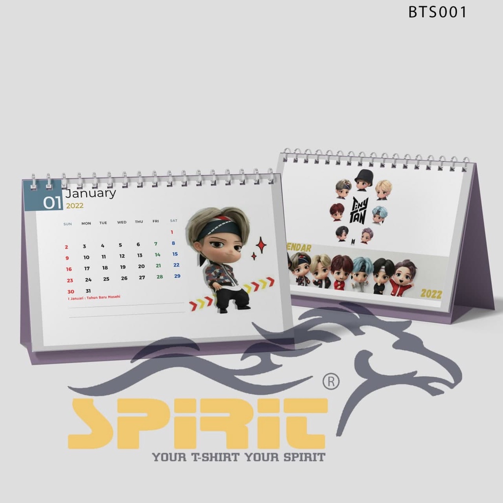

kalender meja duduk 2022 terbaru murah BTS KPOP