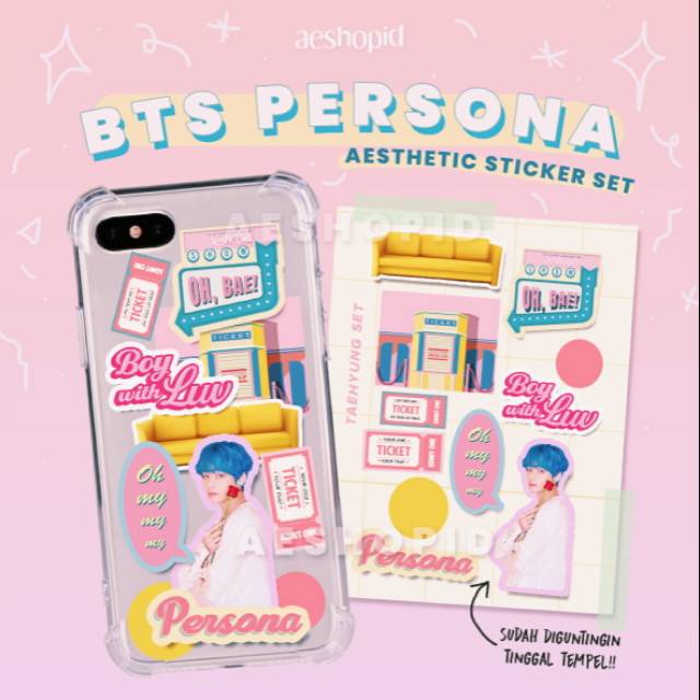 Sticker case hp BTS  Persona Boy with Luv set tumblr 