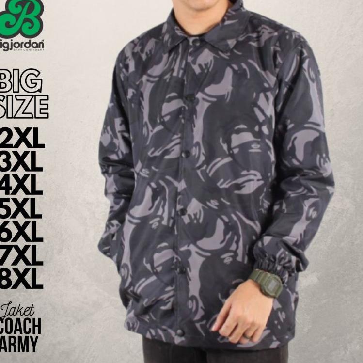 [SKU : SDJCK] BIG JORDAN jaket coach big size XXXXXL XXXXL XXXL XXL jaket army jumbo 5XL 6XL 7XL 8XL