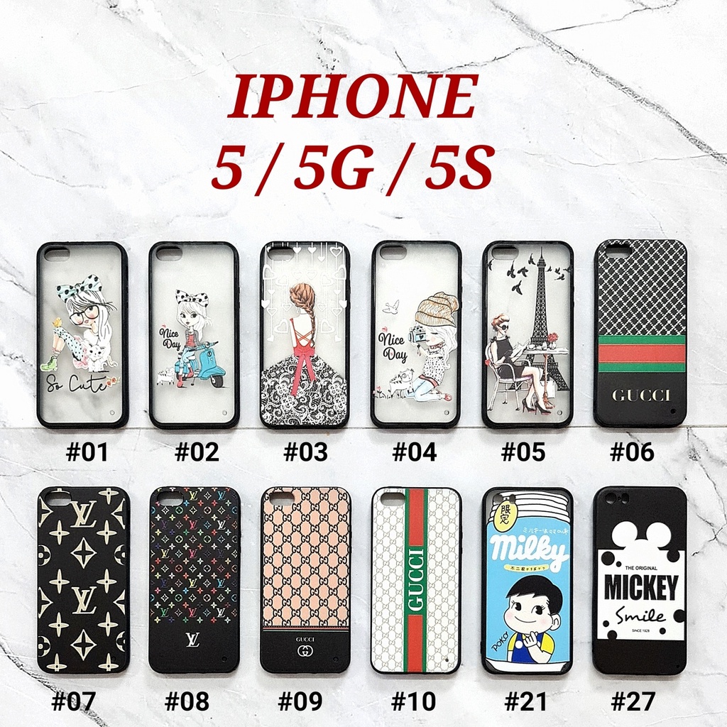 [ BUY 1 GET 1 FREE ] FBL - IPHONE 5 5G 5S 6 6G 6S 6 PLUS 7 PLUS 8 PLUS X XS | BLACK BRANDED SUMMER GIRL Soft Hard Case