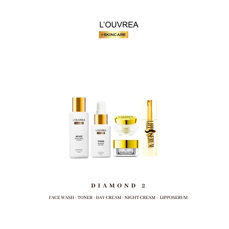 Skincare Pencerah Wajah/Louvrea Paket Diamond II