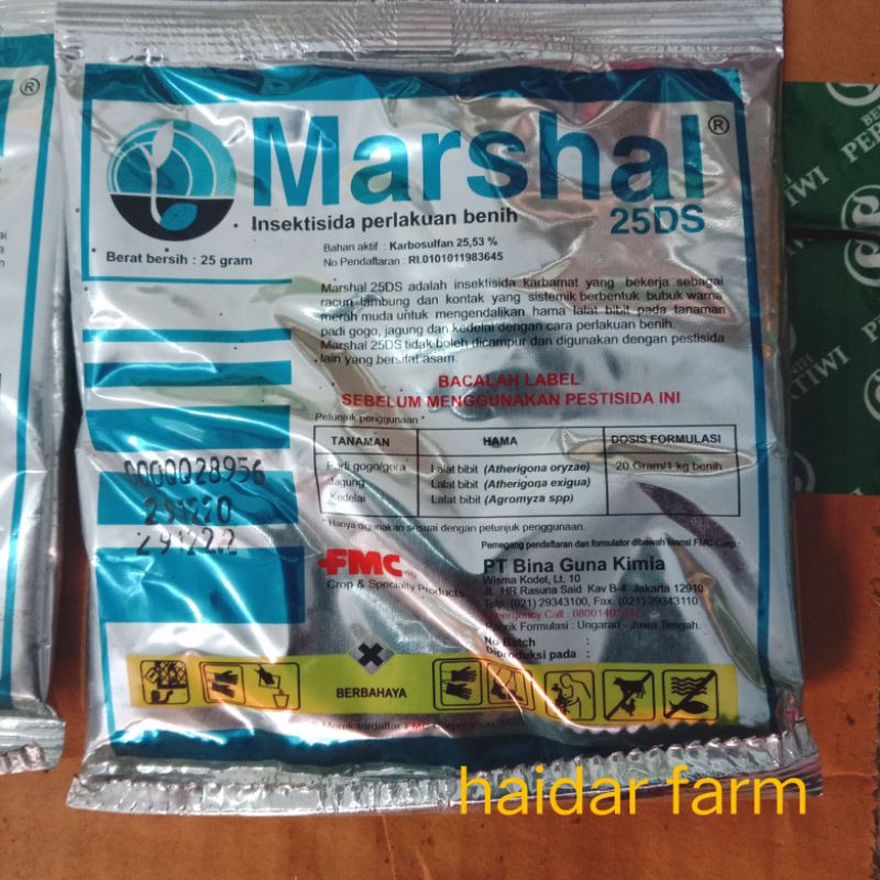 Marshal 25DS Insektisida perlakuan Benih Insektisida Marsal 25gr