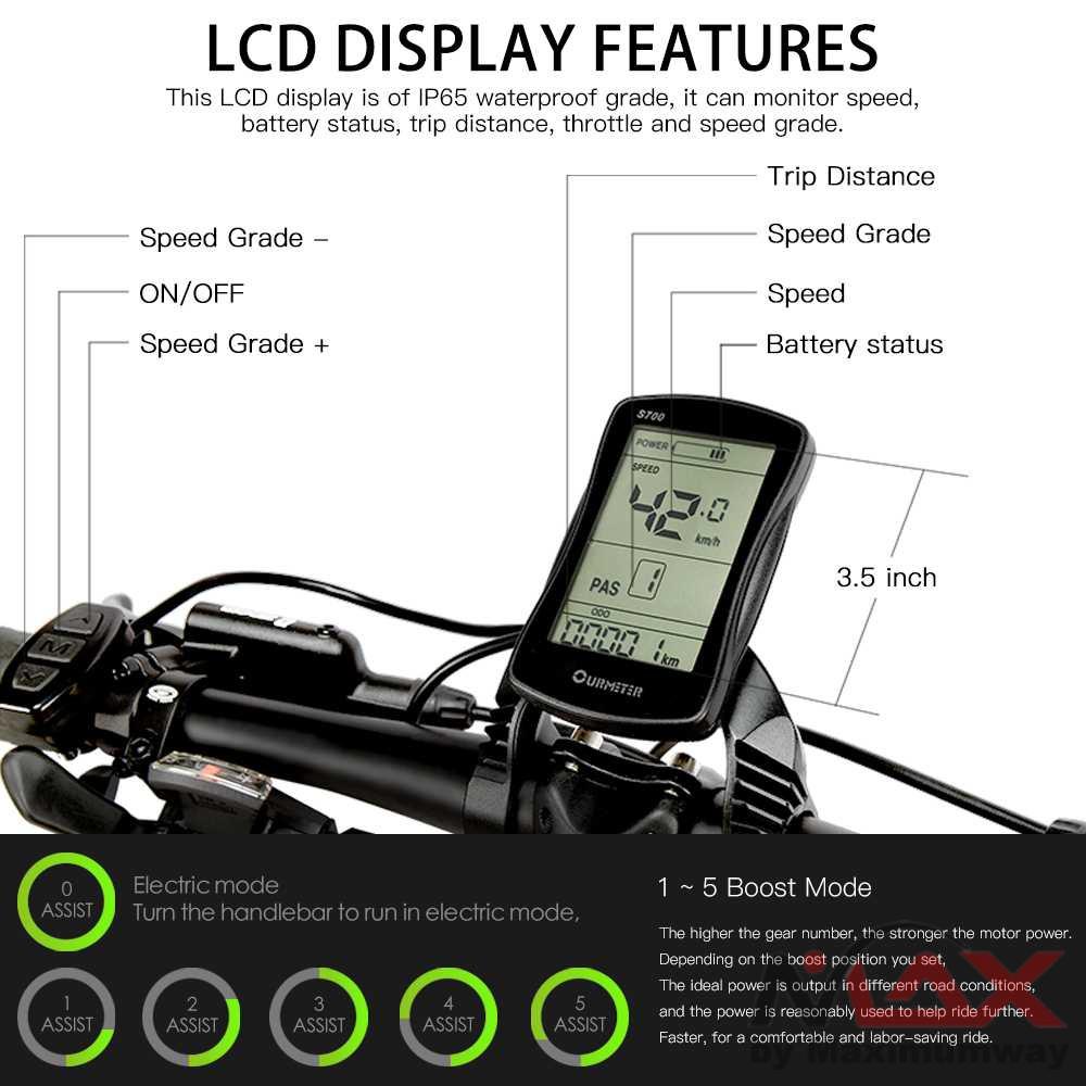 Lankeleisi Speedometer Sepeda LCD Screen T8 XC4000 XT750 - S700 Warna Hitam