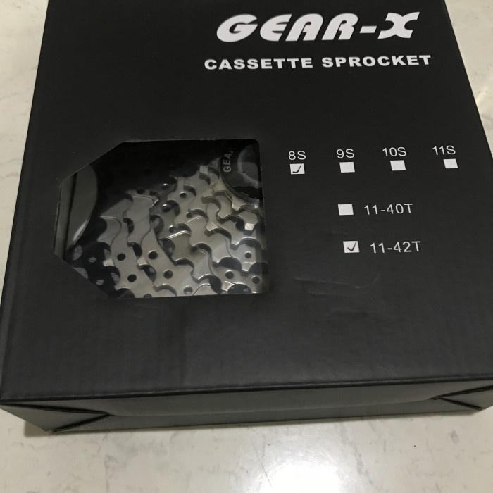 Sproket Gear-X 8 speed 11-42T cassete sproket berkwalitas