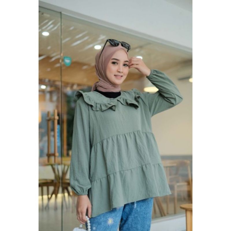 Blouse Crienkle Airflow//Atasan Wanita Dewasa