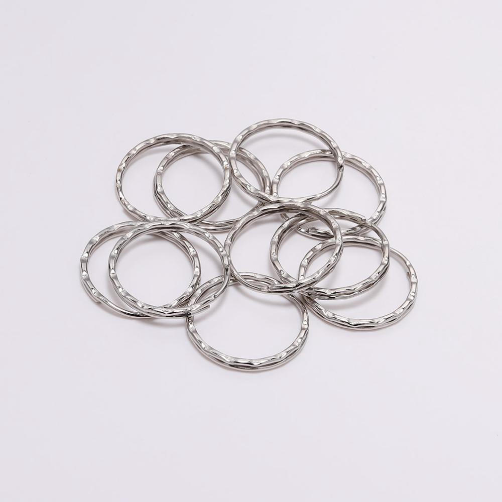 30pcs/lot 25mm gantungan kunci cincin gantungan kunci DIY membuat bahan aksesoris