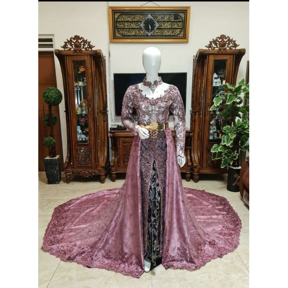 KEBAYA BELAH FULL PAYET MEWAH BEREKOR//GAUN WEDDING MEWAH MODERN