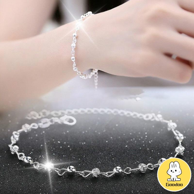 Gelang Kaki Sterling Silver 925 Gaya Korea Untuk Wanita Aksesoris Fashion -Doo