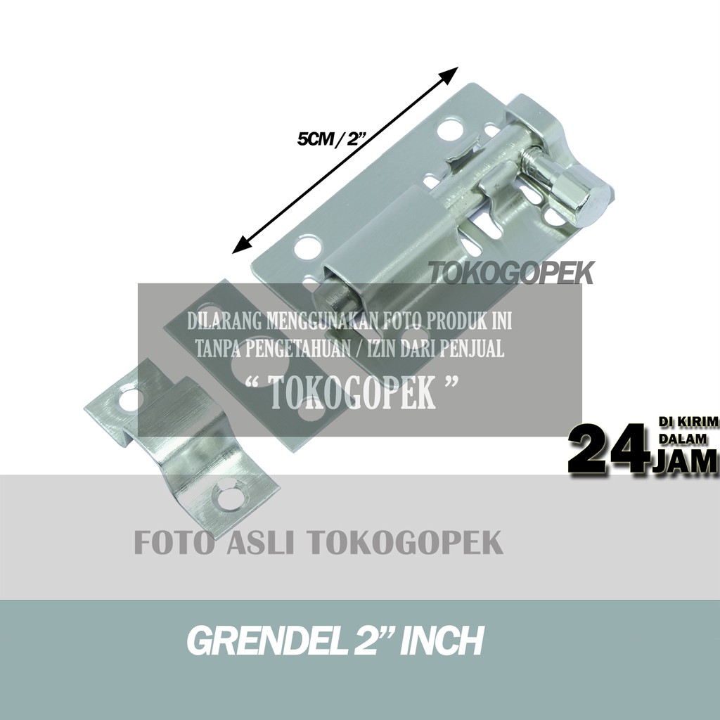 GRENDEL SLOT PINTU 2&quot; INCH - DOOR BOLT 1 SET