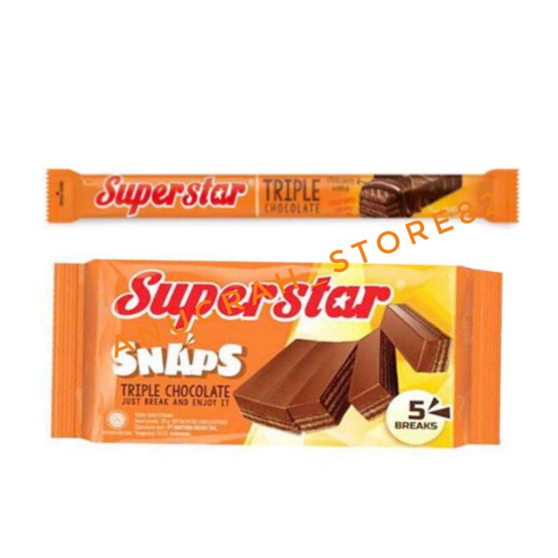 

SUPERSTAR WAFER TRIPLE CHOCOLATE SNAPS 1PCS