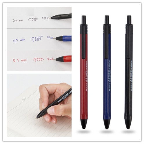 Pulpen 0.5MM Tinta Hitam / Biru / Merah Netral Untuk Sekolah / Kantor