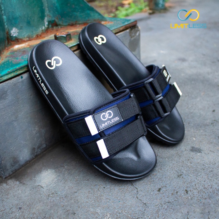 Sandal Pria Distro Kasual Sendal Slide Pria Slip On Sandal Cowo Selop Casual Trendy Sendal Limitless Cowok