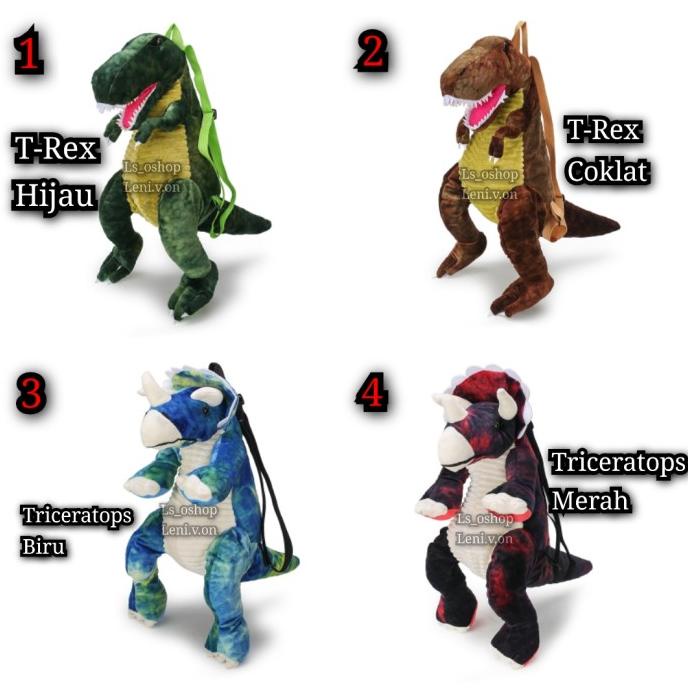 Tas Karakter Dino / Tas Dinosaurus / Tas Ransel Anak / Tas Boneka Dino
