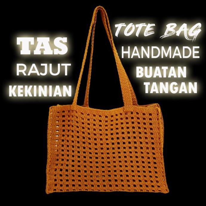 Tote Bag Rajut Tas Rajut Kekinian Buatan Tangan Handmade Tas Totebag Gold Shawgi88 Shopee Indonesia