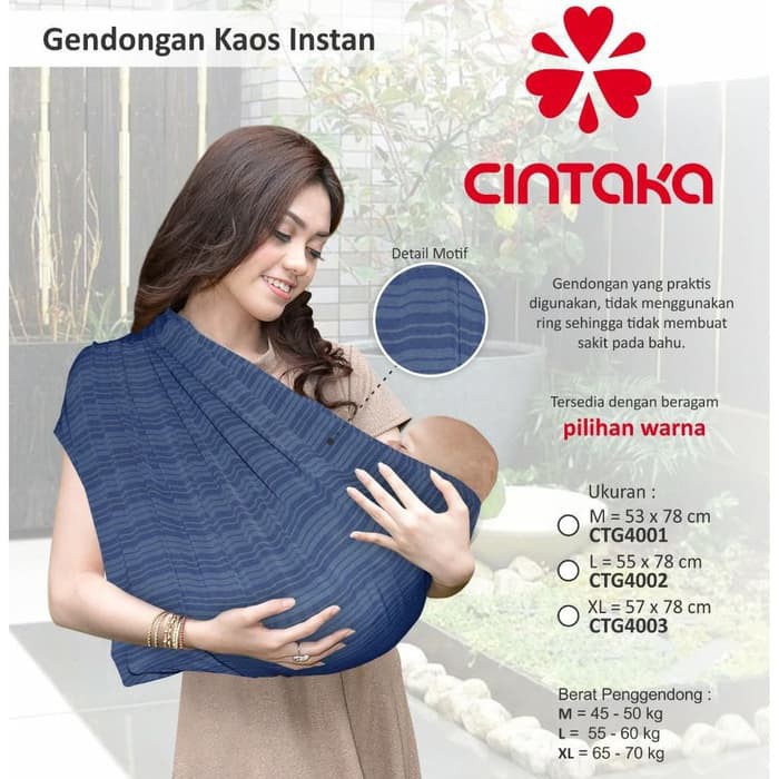 PROMO Gendongan Samping Cintaka Salur/Motif Instan (GEOS) Original