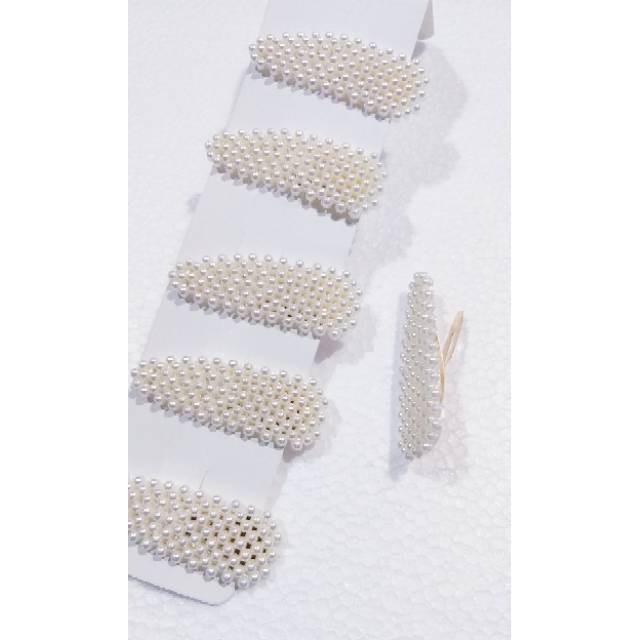 grosir   Jepit gaya korean 6 pcs pearl hairclips #003
