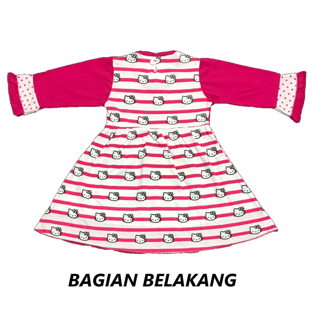 BAYIe - Baju Muslim Anak / Bayi Perempuan motif  KITTY DANCE YUNISA / Gamis anak cewek SIZE S, XL